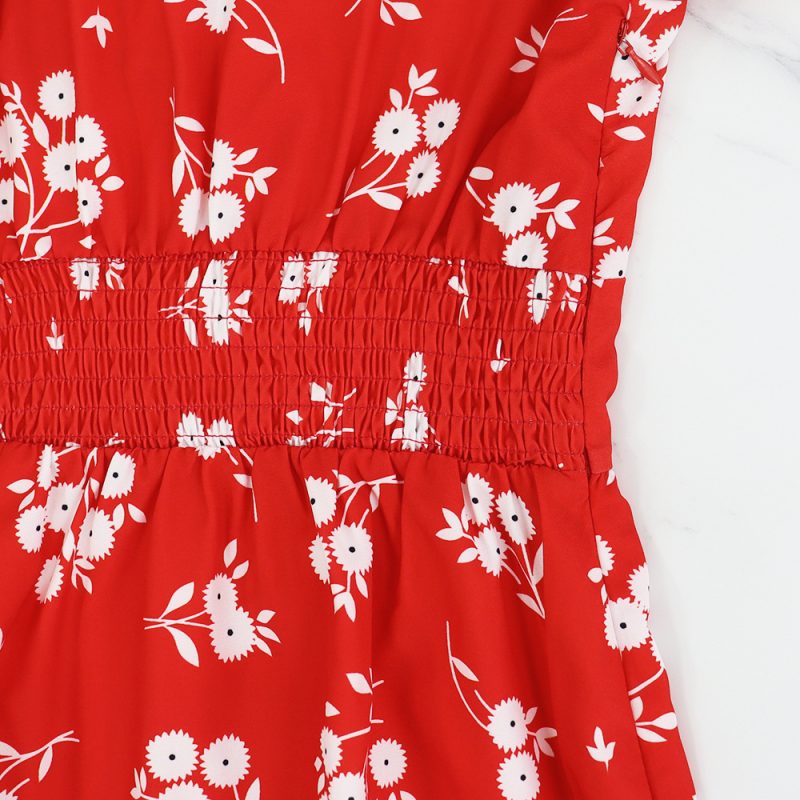 Floral Printed V-Neck Loose Maxi Dress - Image 4