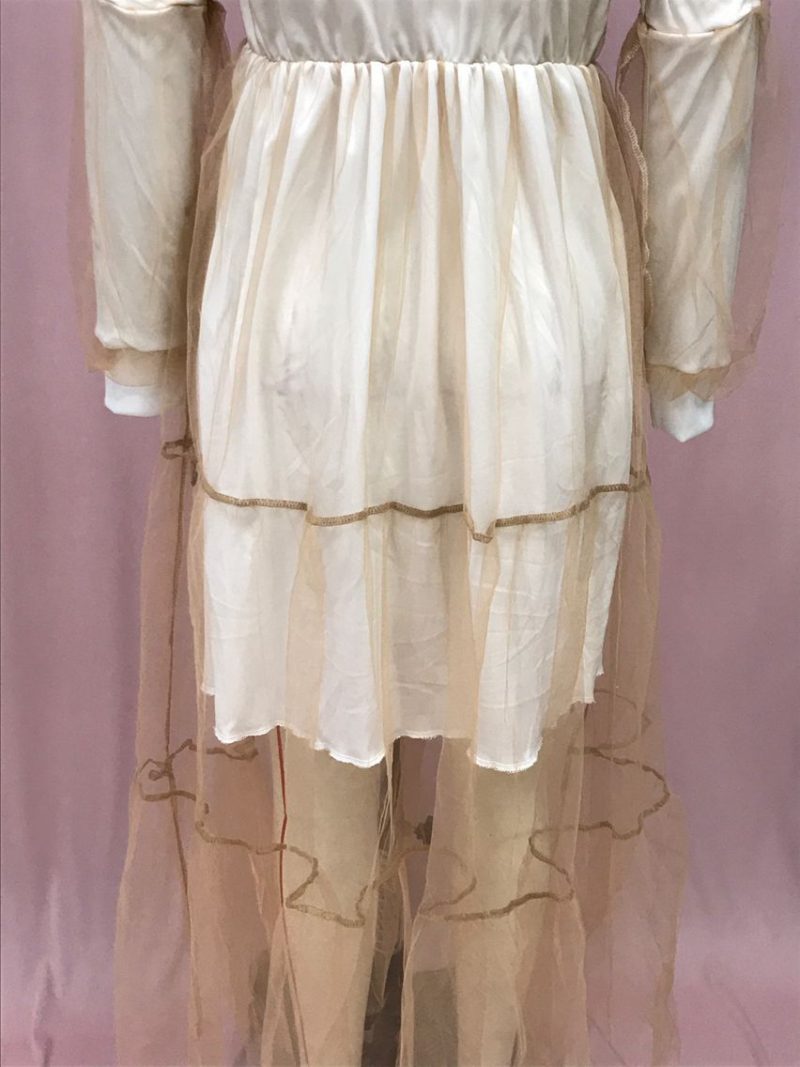 V-Neck Puff Sleeve Mesh Maxi Dress - Image 4