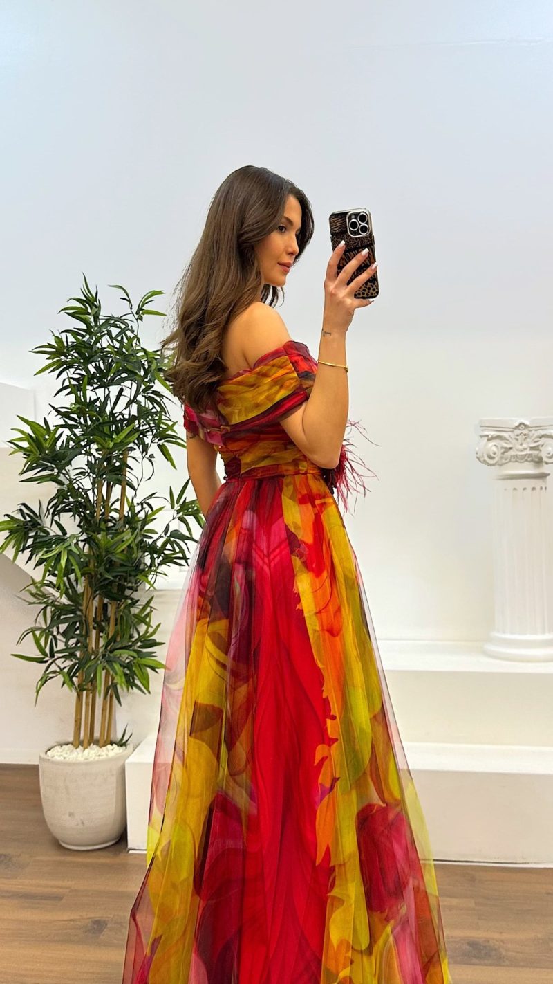 Spring Summer Voile Printed Casual Party Dress - Image 2