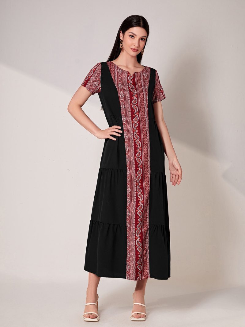 Summer Digital Print High Waist Dress - Image 3