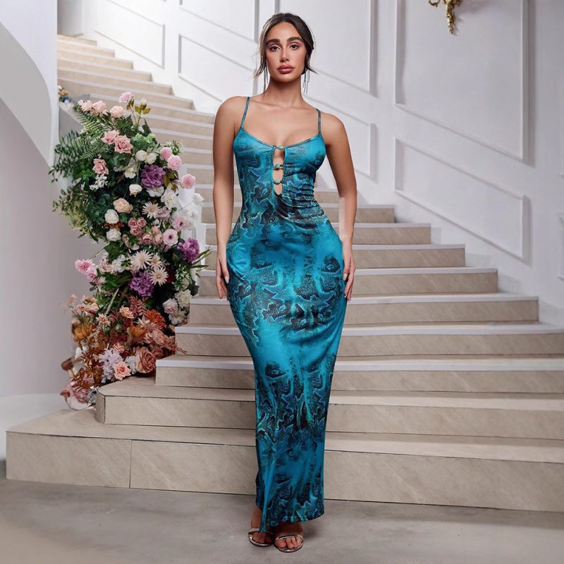 Printed Waist-Controlled Casual Summer Vacation Dress - Image 2