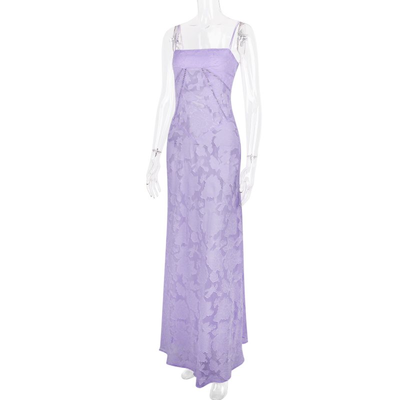 Lace See-Through Strap Slim Fit Evening Dress - Image 2