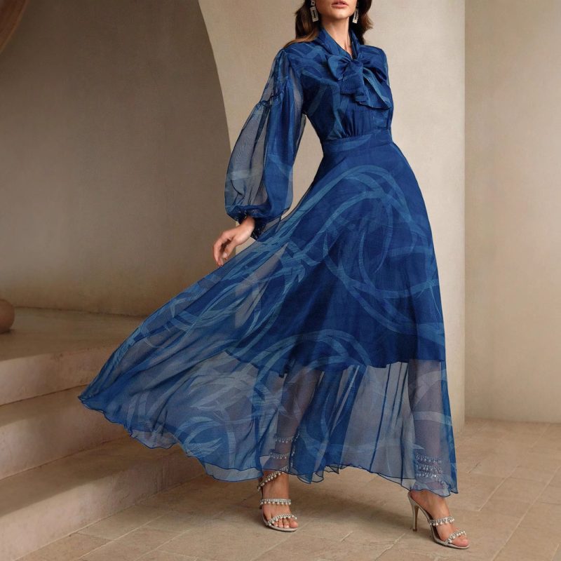 Elegant High Waist Spring Summer Women's Dress