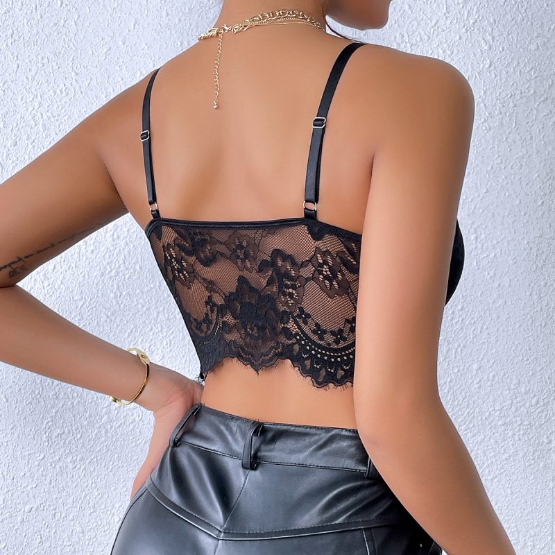 Summer Autumn Sexy Lace See-Through Camisole - Image 4