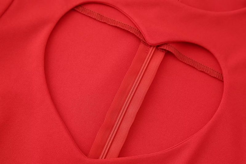 Hollow Heart Shape Slim Fit Long Sleeve Dress - Image 3