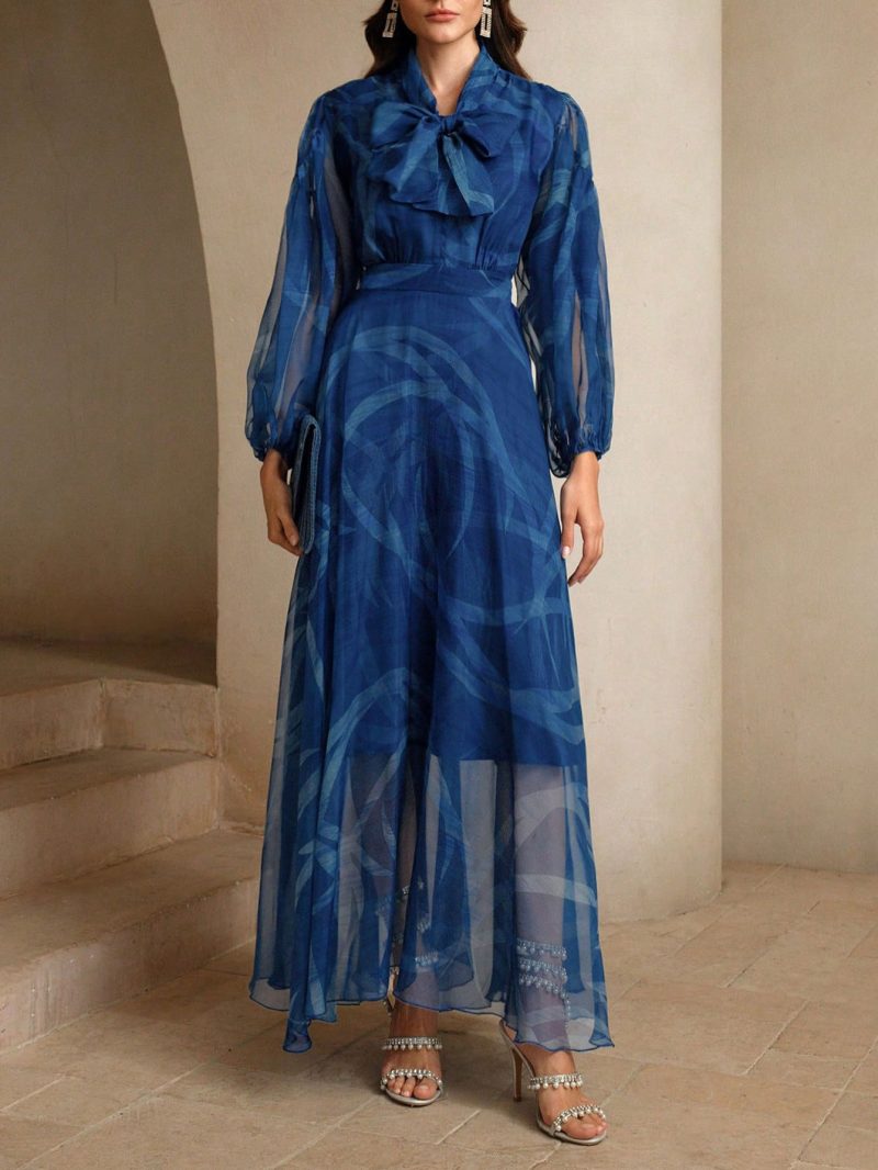 Elegant High Waist Spring Summer Women's Dress - Image 2