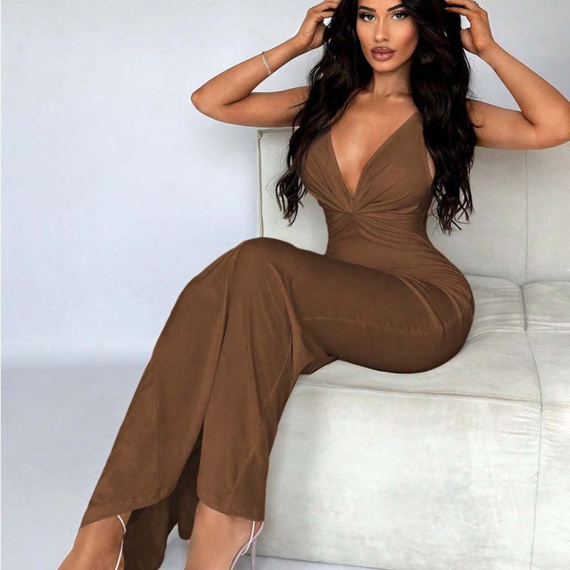V-Neck Sleeveless High Waist Summer Sheath Dress - Image 4