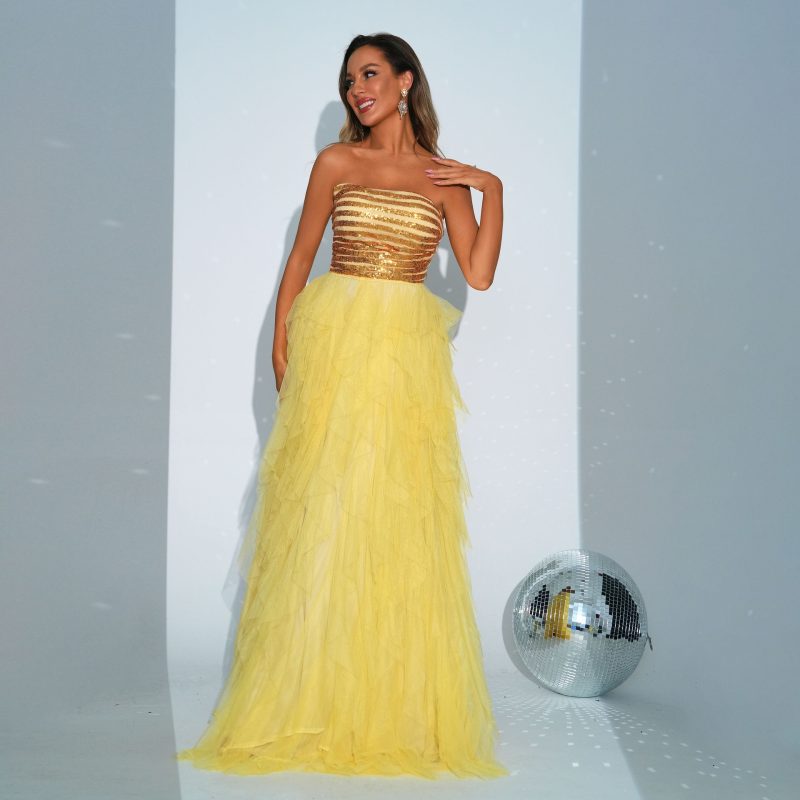 Sequined Slim Fit Sheath Evening Cocktail Dress - Image 2