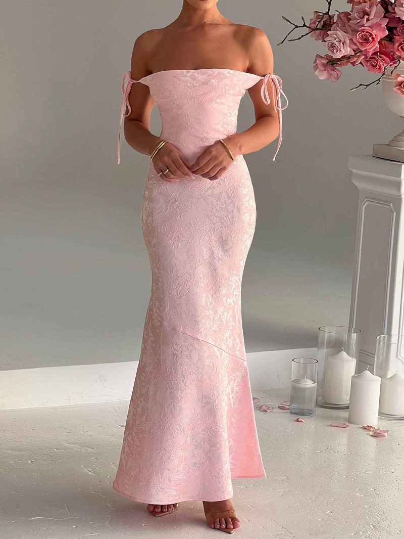 Elegant Summer Spaghetti Strap Evening Dress - Image 2