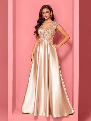 Elegant Sleeveless V-Neck Fishtail Cocktail Dress