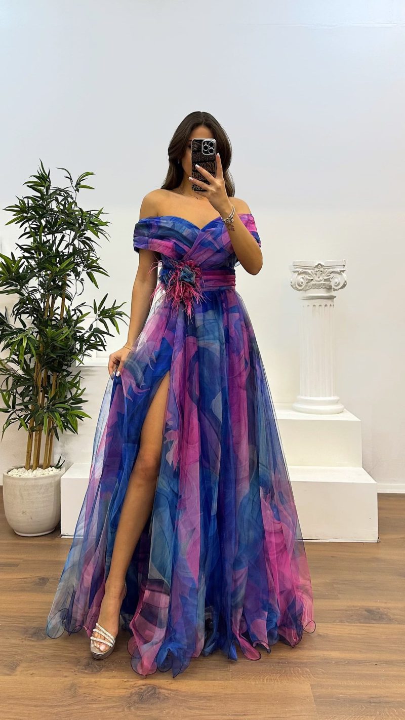 Spring Summer Voile Printed Casual Party Dress - Image 3