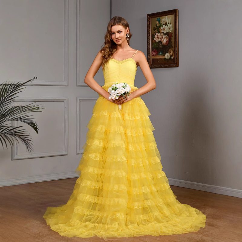 Bandeau Sling Solid Color Slim Long Dress
