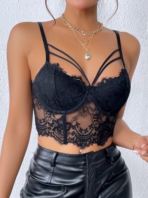 Summer Autumn Sexy Lace See-Through Camisole