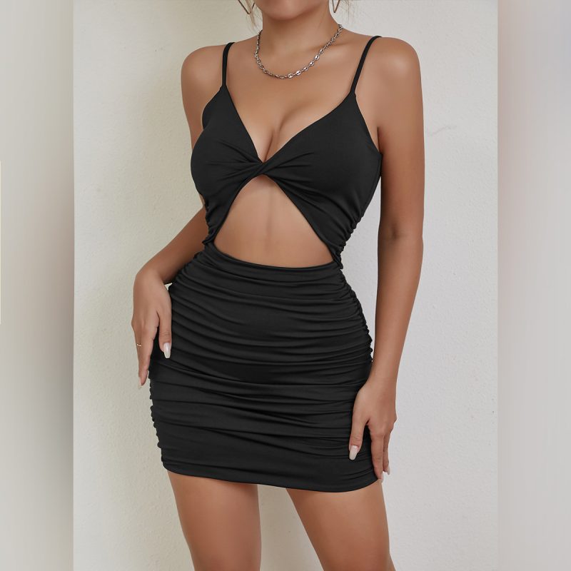 Sexy Cutout Slim Fit Long Sleeve Dress - Image 4