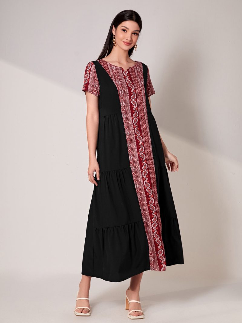 Summer Digital Print High Waist Dress - Image 4