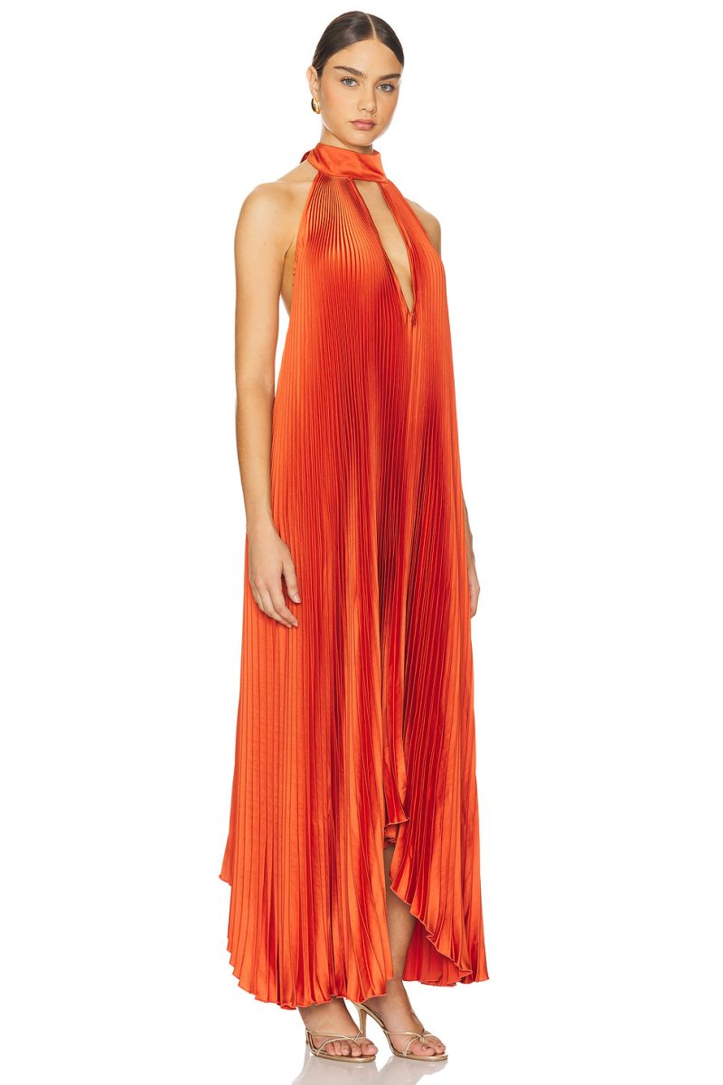 Sexy Backless Pleated Lace-Up Summer Dress - Image 3