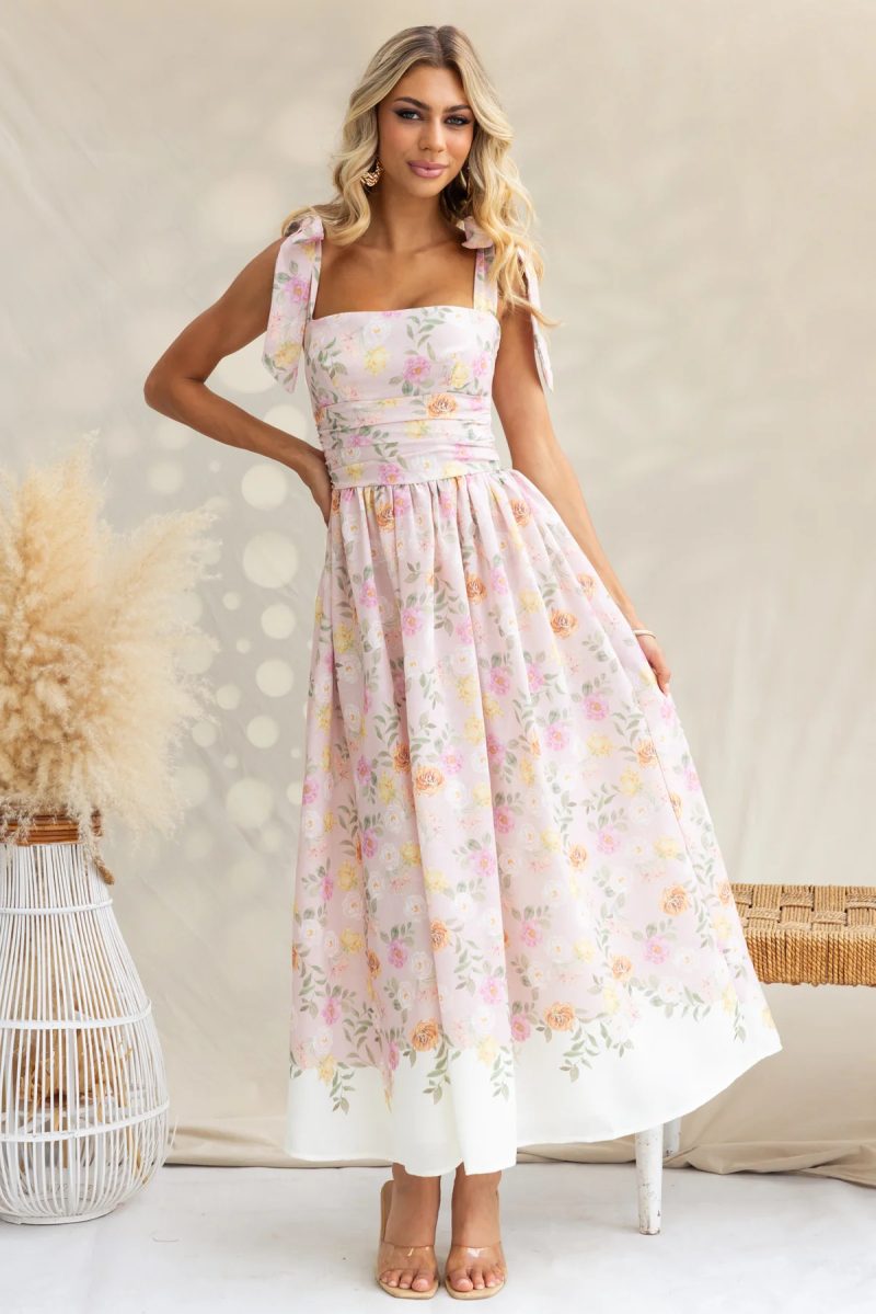 Floral Slim Fit Camisole Dress for Summer Holidays - Image 4