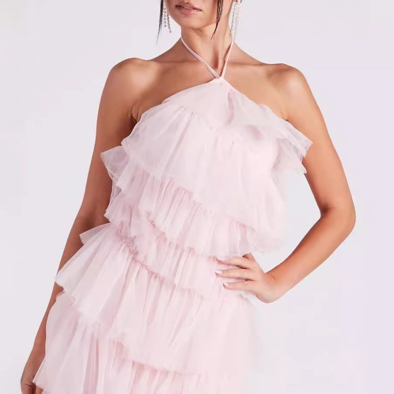 Pink Maxi Party Dress - Image 4