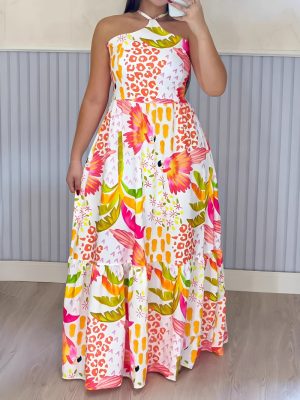 Stylish Printed Casual Dress for Holidays