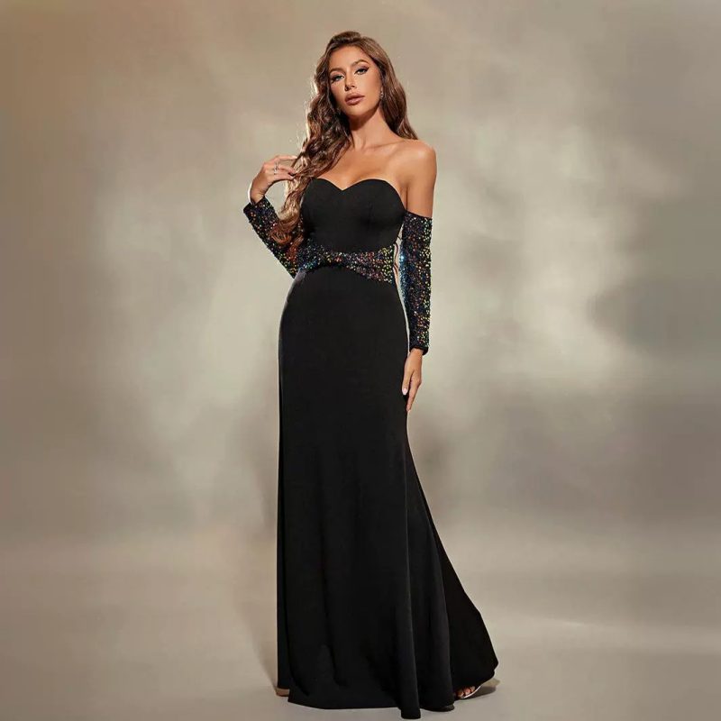 Spring Sexy Slimming Tube Top Evening Dress
