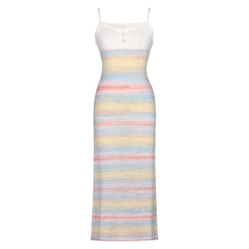 Summer Sleeveless Stretch Slim Fit Knitted Dress