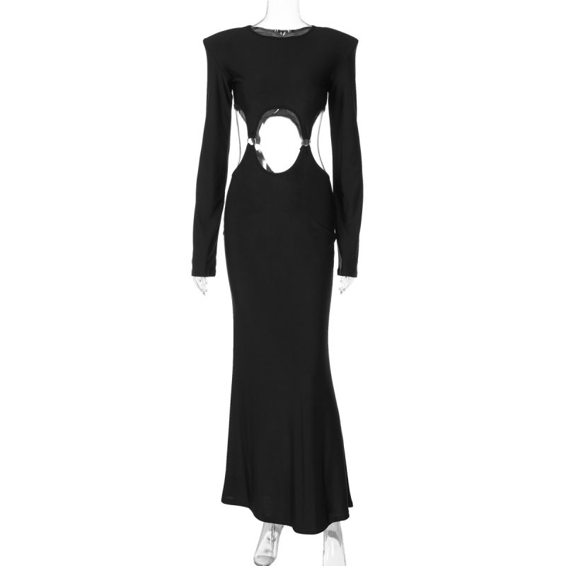 Sexy Cutout Slim Fit Long Sleeve Dress - Image 3