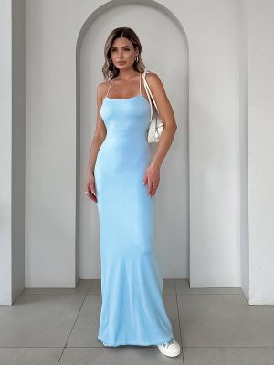 Sexy Slim Fit Backless Autumn Strap Dress