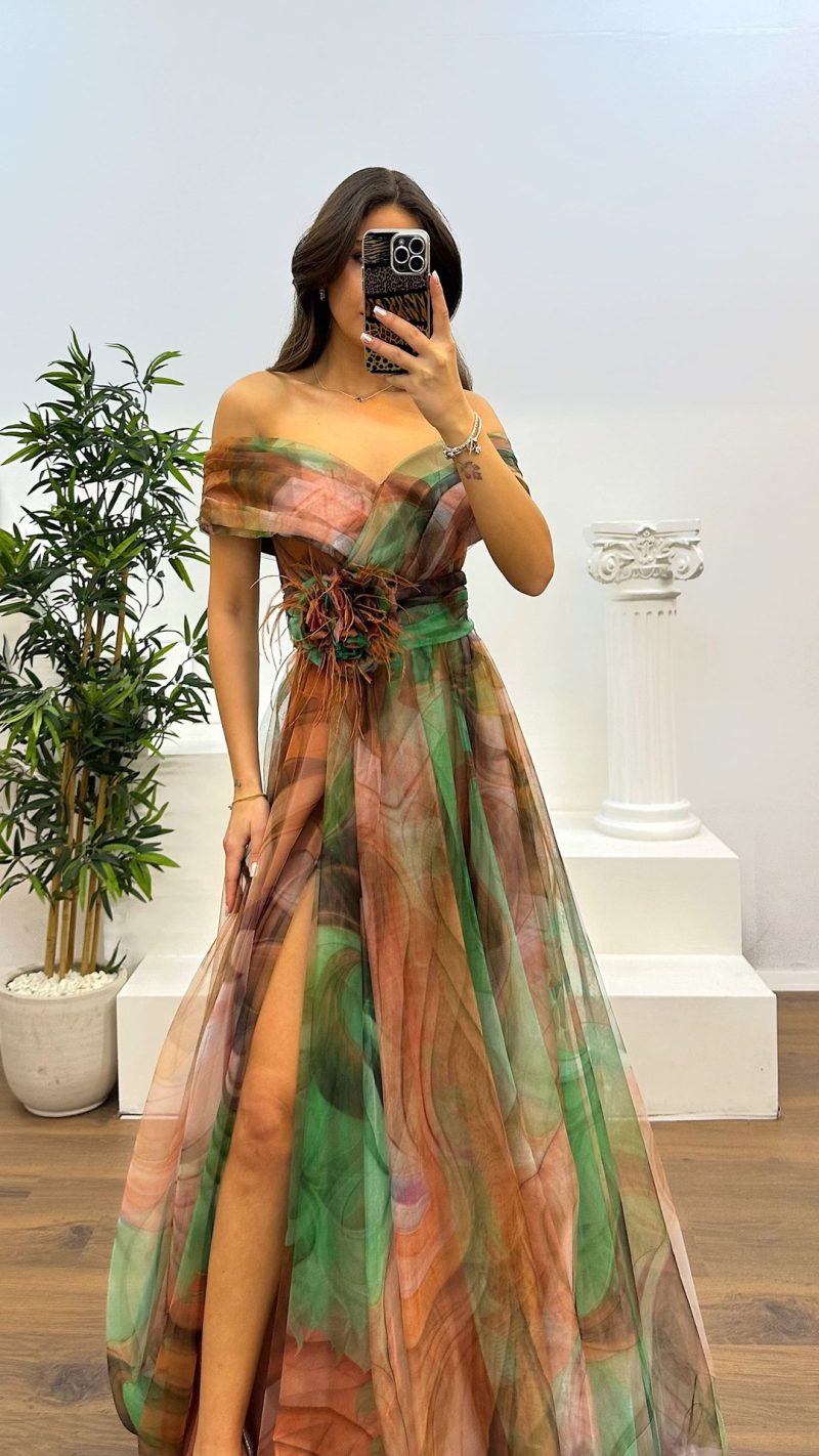 Spring Summer Voile Printed Casual Party Dress - Image 4