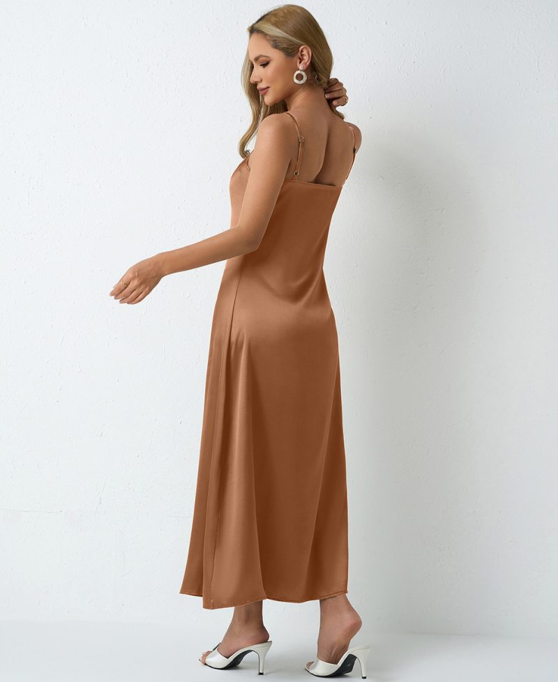 Satin Pleated Long Sleeve Casual Shirt for Women - Image 4