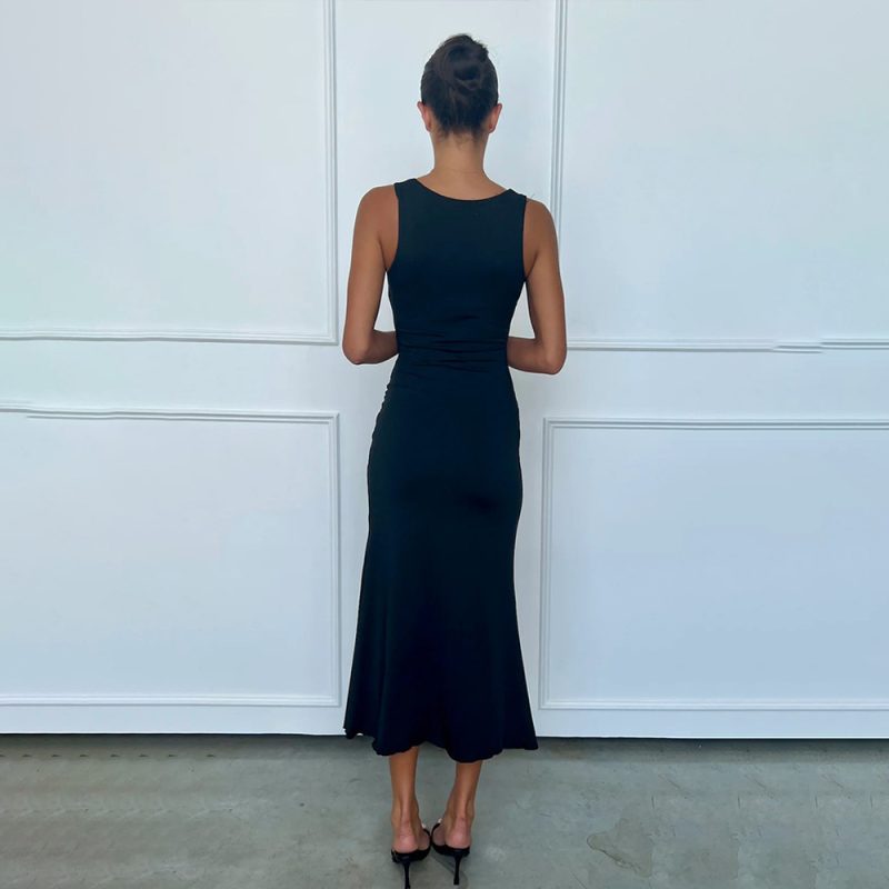 Spring Summer V-Neck Sheath Dress - Image 4