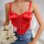 Red with Steel Ring Fishbone without Chest Pad