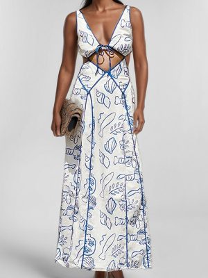 Sexy Casual Halter Hollow-Out Sleeveless Dress