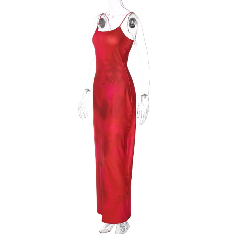 Summer Printed Backless Slim Fit Dress - Image 3