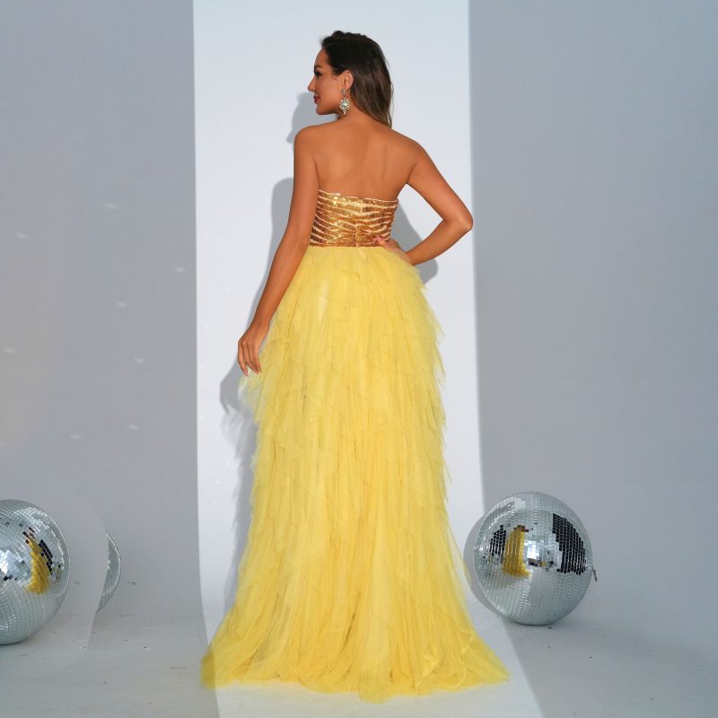 Sequined Slim Fit Sheath Evening Cocktail Dress - Image 4