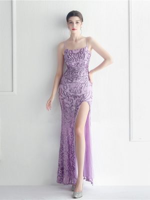 Floral Sequin Sexy Strap Tube Nightclub Dress