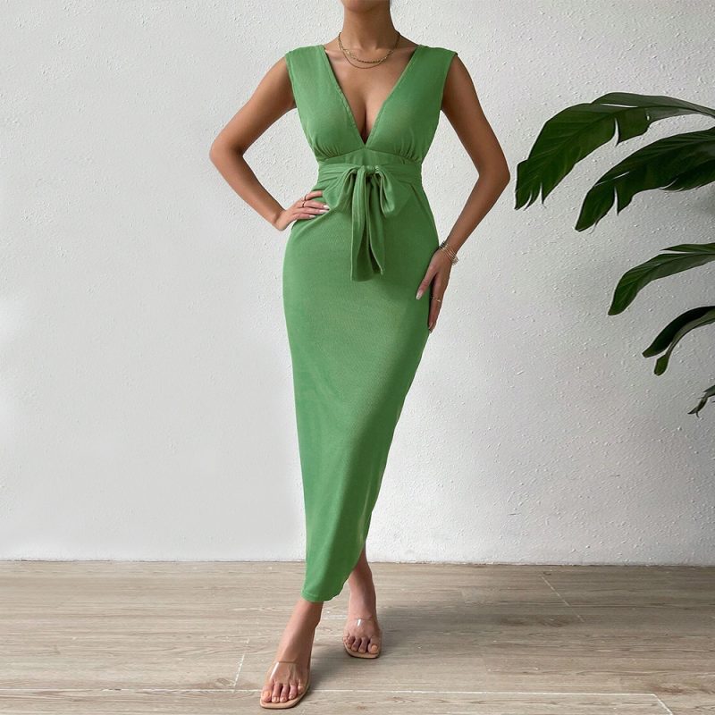 Autumn Winter Backless Slim Fit Sling Party Dress - Image 3