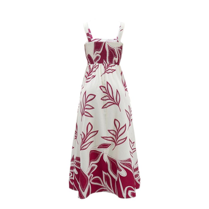 Floral Print Sleeveless A-Line Holiday Dress - Image 3