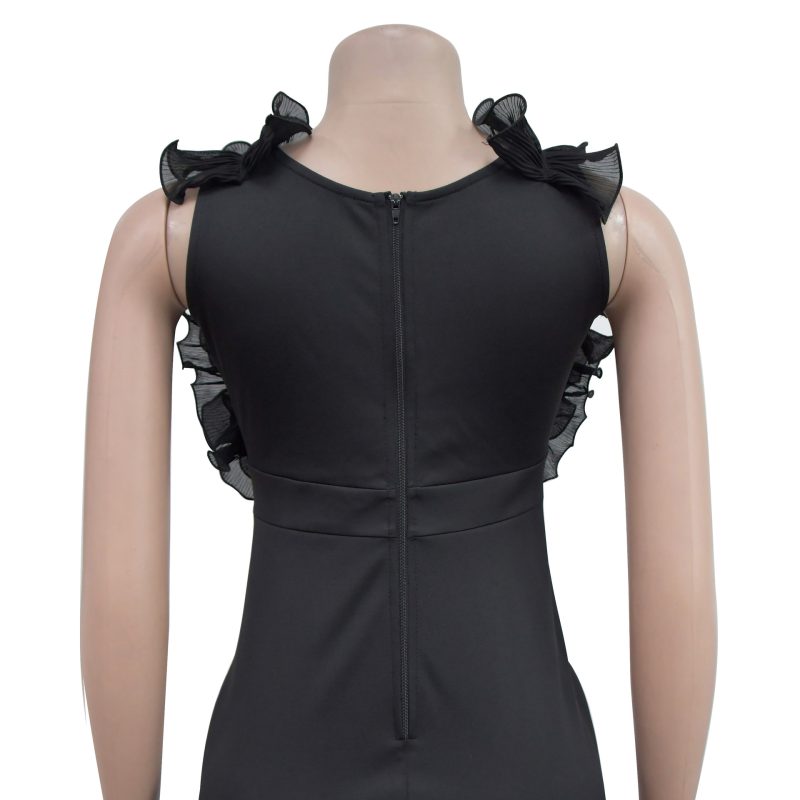 V-Neck Sleeveless Long Slit Women’s Dress - Image 4
