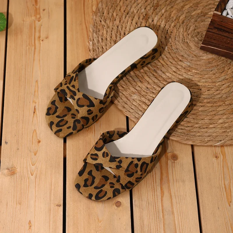 Summer Round Toe Thick Heel Slippers - Image 6