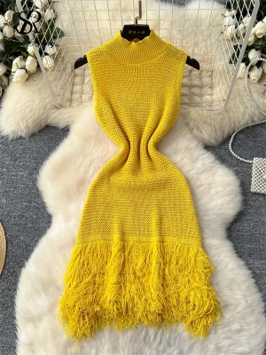 Hotsweet Furry Knit Bodycon Dress