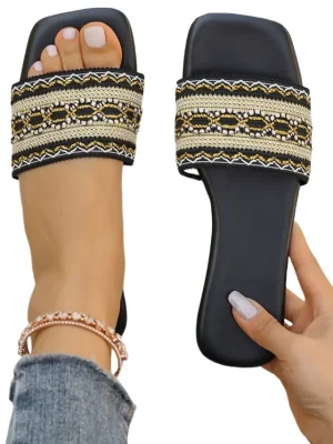 Summer Square Toe Beach Flats