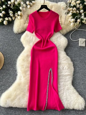 Luxury Slim Sequin Bodycon Midi Dress