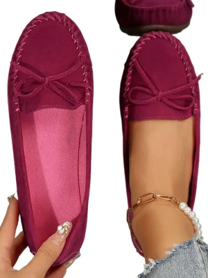 Summer Round Toe Bow Flats