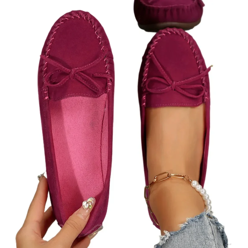 Summer Round Toe Bow Flats