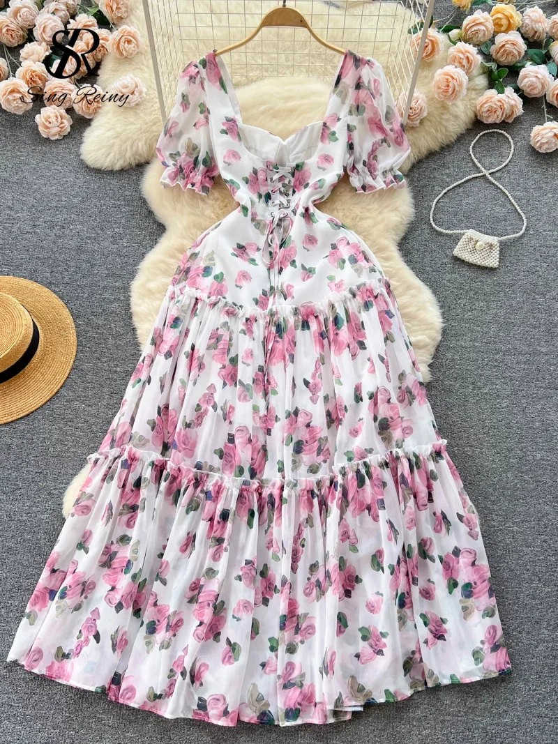 Floral Backless Ruched Dress - Image 2