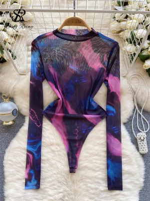 Dye Sheer Mesh Bodysuit