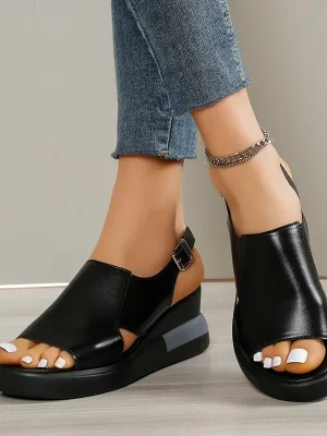 Comfy Wedge Sandals with Open Toe