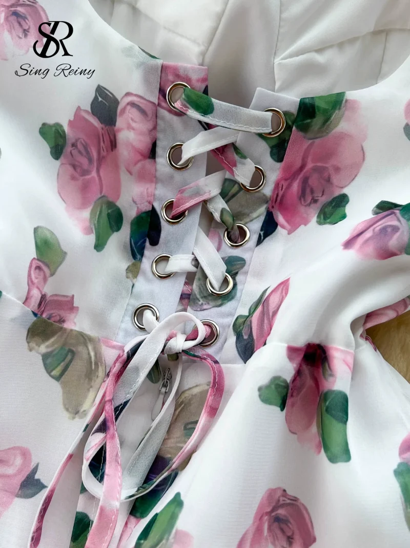 Floral Backless Ruched Dress - Image 6