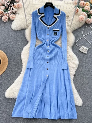 Long Bodycon Knit Dress