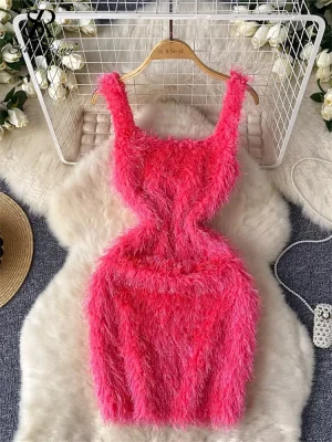 American Wool Bodycon Club Dress